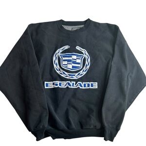 Vintage Cadillac Escalade Sweatshirt XXL Black Crewneck Streetwear Retro Graphic